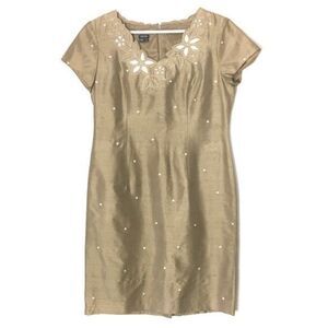 Muse Silk Dress Women’s Size 6P Tan